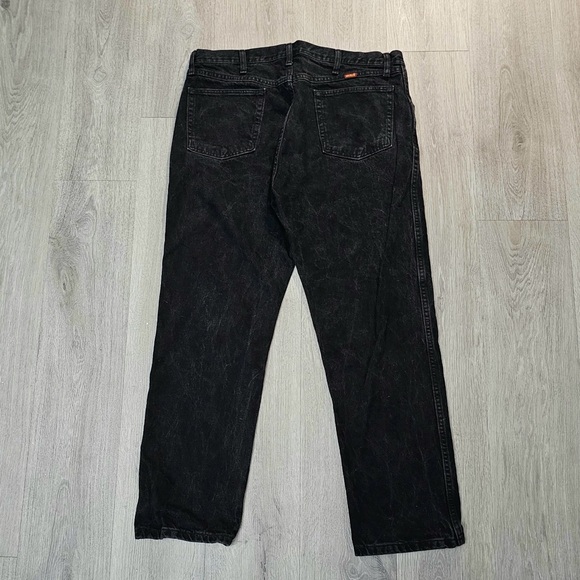 Rustler Men’s Regular Fit Straight Black Jeans Sz 38x30 - Picture 2 of 9